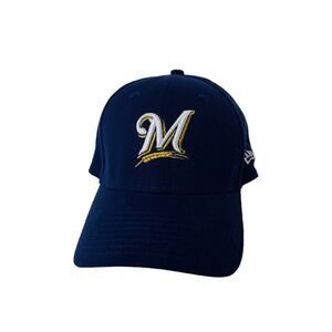 New Era Hat Blue MLB Milwaukee Brewers Embroidered Adult Size Medium to Large